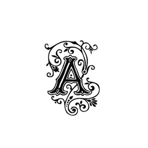 Tampon bois alphabet arabesque