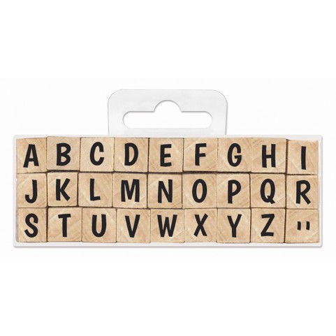 Tampon bois alphabets majuscule