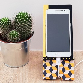 Porte smartphone en bois à décorer