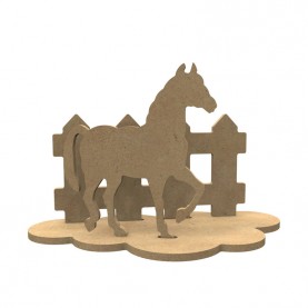 Déco 3D cheval en bois à décorer