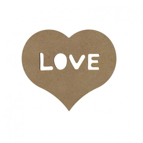 Coeur Love en bois à décorer