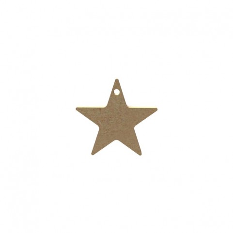 Petite étoile percée en bois à décorer