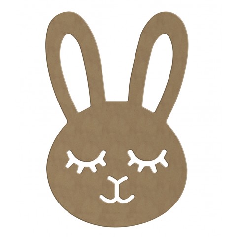 Mignonne tête de lapin en bois à décorer