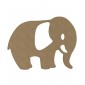 Grand éléphant en bois à décorer