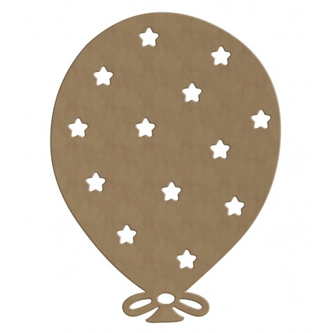 Ballon baudruche étoiles en bois à décorer