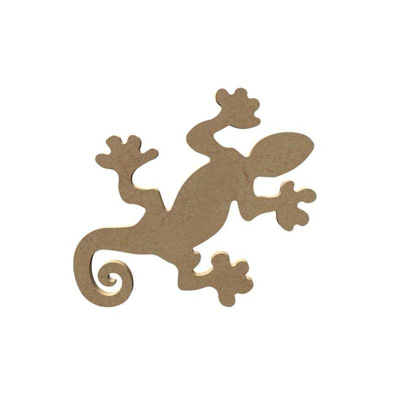 Gecko Mural 30cm en Bois Sculpté et Peint à la Main 30 Marron et Beige Gecko Mural 30cm en Bois Sculpté et Peint à la Main 30 Marron et Beige