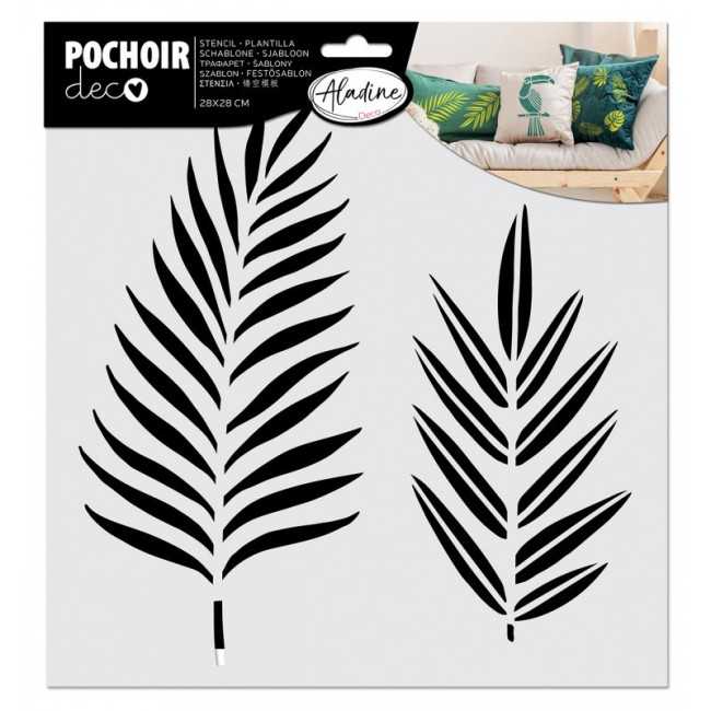 Pochoir déco feuilles tropicales - fougères