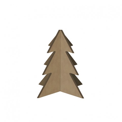 Sapin 3D de Noël à poser en bois à décorer