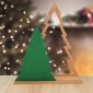 Scène sapins Noël à poser en bois à décorer