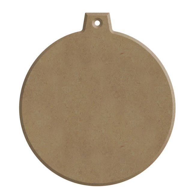 Petite boule percée de Noël en bois à décorer