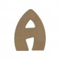 Lettre "A" en bois à décorer de 15 cm