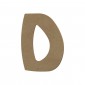 Lettre "D" en bois à décorer de 15 cm