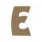 Lettre "E" en bois à décorer de 15 cm