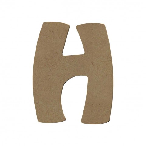 Lettre "H" en bois à décorer de 15 cm