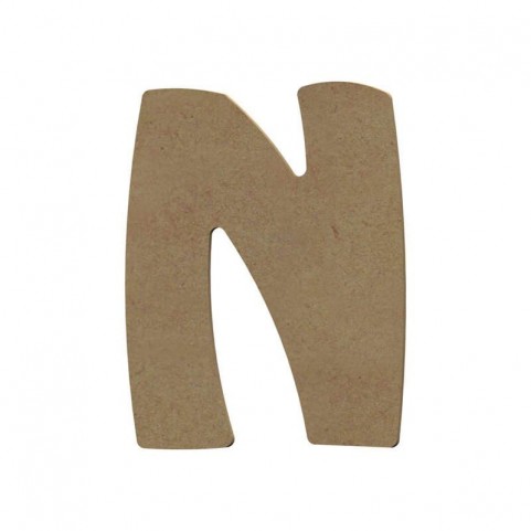 Lettre "N" support en bois à décorer de 15 cm