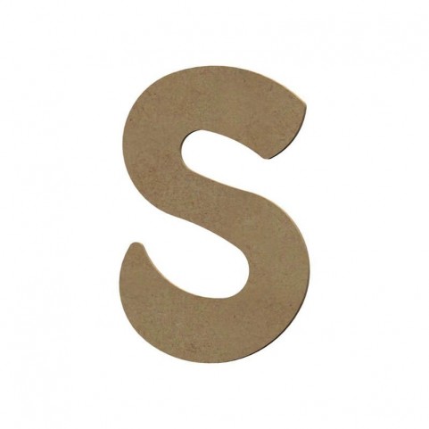 Lettre "S" en bois à peindre de 15 cm