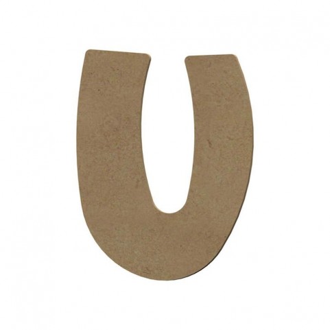 Lettre "U" en bois à peindre de 15 cm
