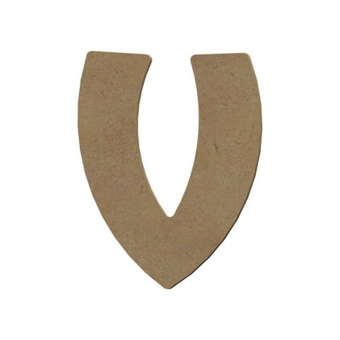 Lettre "V" en bois à peindre de 15 cm