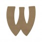 Lettre "W" en bois à peindre de 15 cm