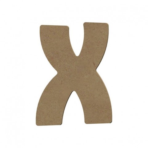 Lettre "X" en bois à peindre de 15 cm