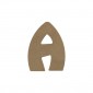 Lettre "A" en bois à décorer de 8 cm