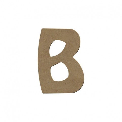 Lettre "B" en bois à décorer de 8 cm