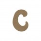 Lettre "C" en bois à décorer de 8 cm