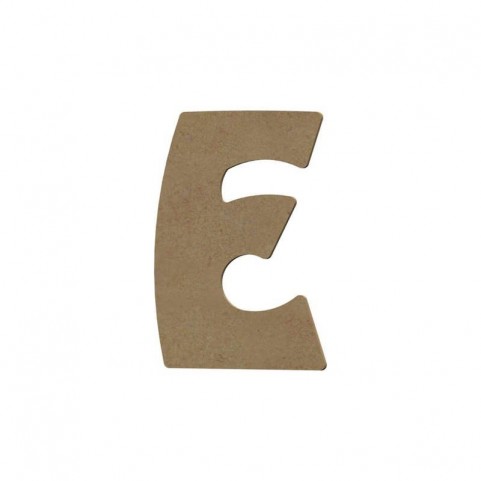 Lettre "E" en bois à décorer de 8 cm