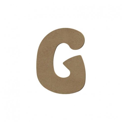 Lettre "G" en bois à décorer de 8 cm