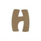 Lettre "H" en bois à décorer de 8 cm