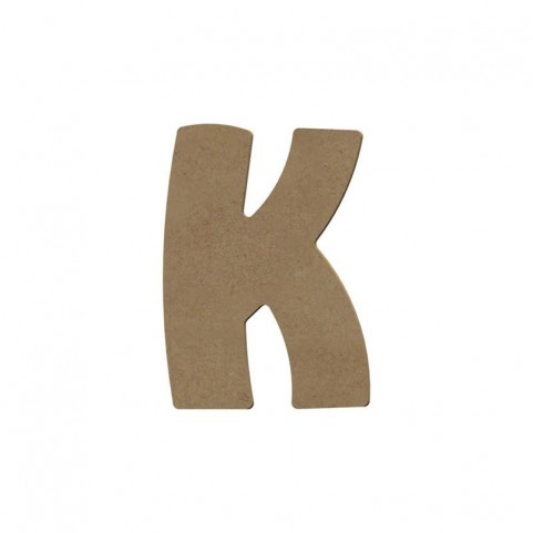 Lettre "K" support en bois à décorer de 8 cm