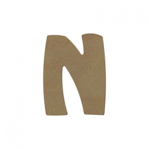 Lettre "N" support en bois à décorer de 8 cm