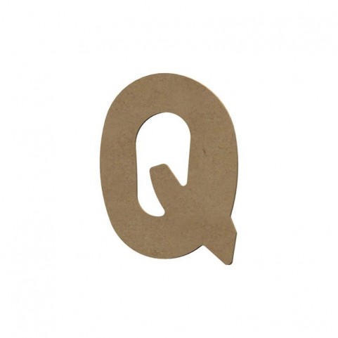 Lettre "Q" support en bois à décorer de 8 cm