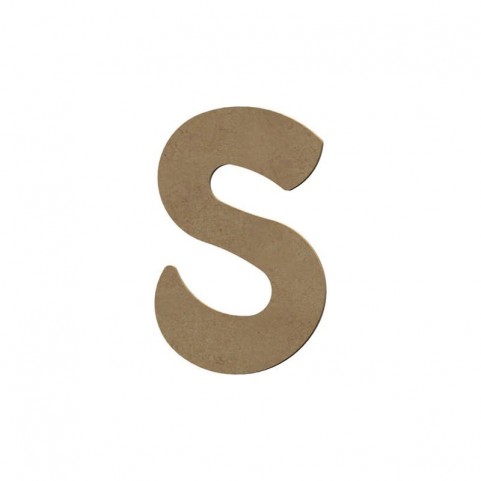 Lettre "S" en bois à peindre de 8 cm