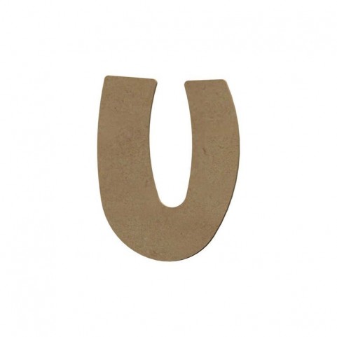 Lettre "U" en bois à peindre de 8 cm