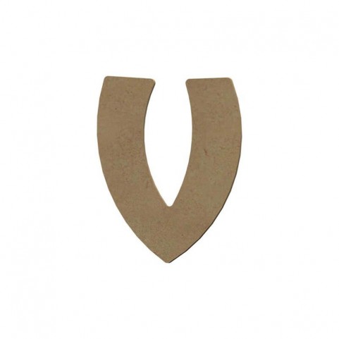 Lettre "V" en bois à peindre de 8 cm