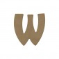 Lettre "W" en bois à peindre de 8 cm