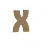 Lettre "X" en bois à peindre de 8 cm