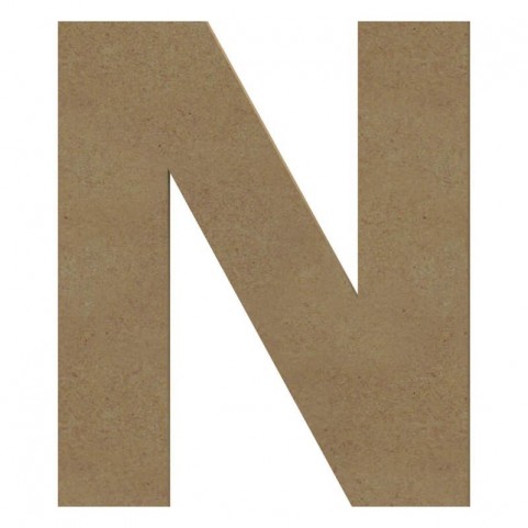 Lettre "N" support en bois à décorer de 20 cm