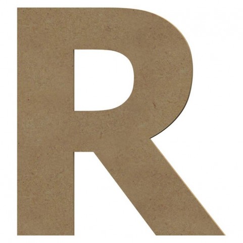 Lettre "R" en bois à peindre de 20 cm