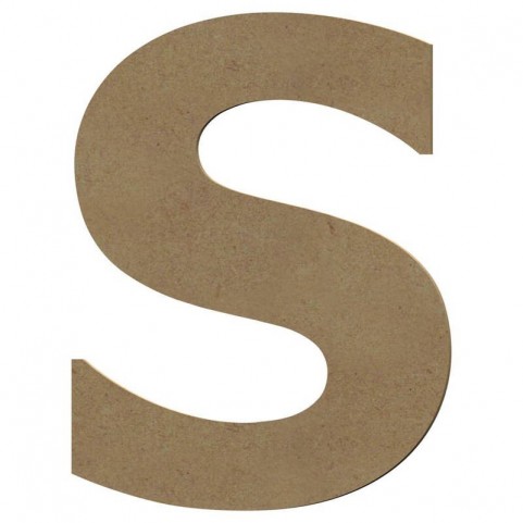 Lettre "S" en bois à peindre de 20 cm