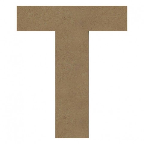 Lettre "T" en bois à peindre de 20 cm