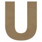 Lettre "U" en bois à peindre de 20 cm