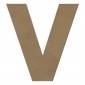 Lettre "V" en bois à peindre de 20 cm