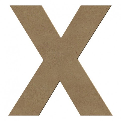 Lettre "X" en bois à peindre de 20 cm