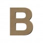 Lettre épaisse "B" en bois à décorer de 12 cm