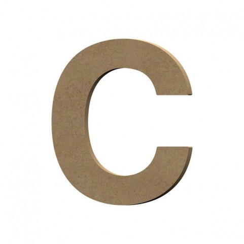 Lettre épaisse "C" en bois à décorer de 12 cm