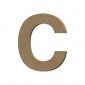 Lettre épaisse "C" en bois à décorer de 12 cm