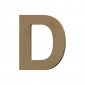 Lettre épaisse "D" en bois à décorer de 12 cm