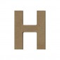 Lettre épaisse "H" en bois à décorer de 12 cm